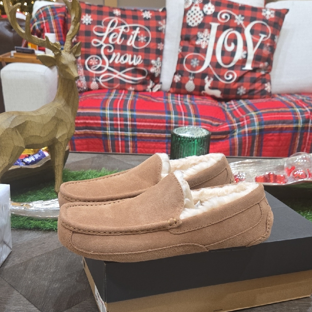 UGG Men's Brown Suede Slip-Ons